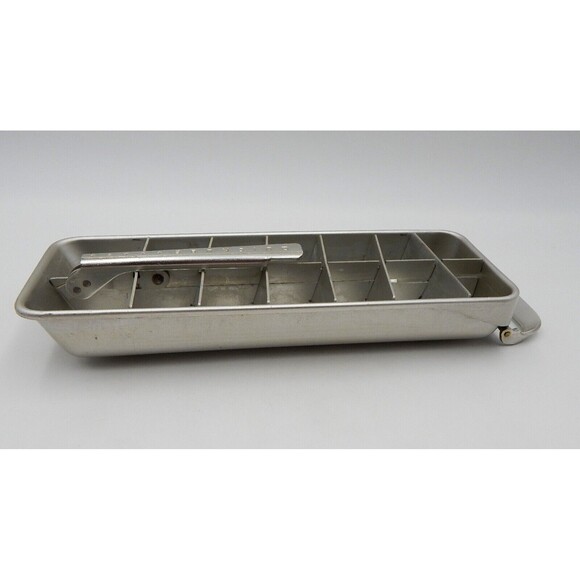 Frigidaire Single Ice Cube Tray 1950's Quickube Quick Release Aluminum Vintage - Picture 3 of 13